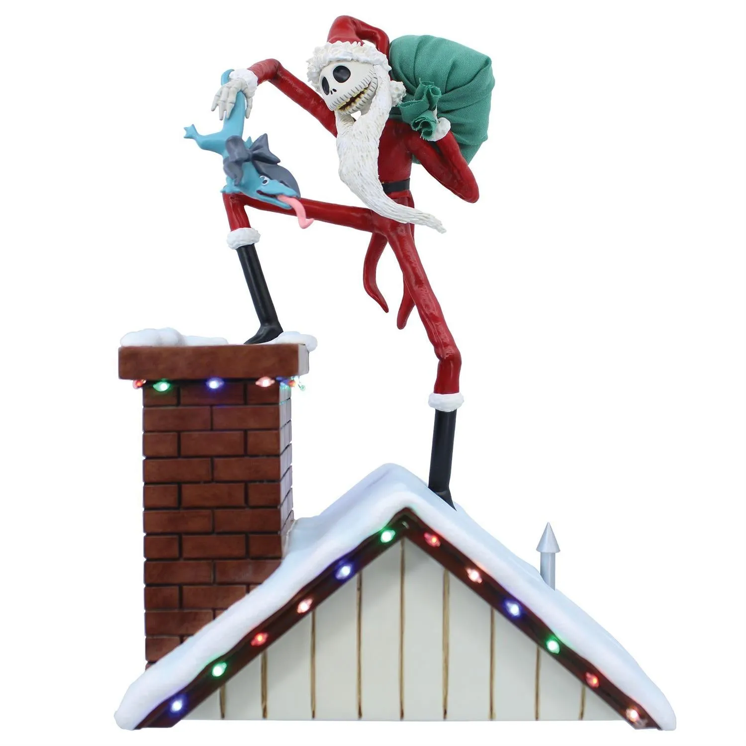 Disney Showcase Nightmare Before Christmas Santa Jack with Lights Figurine Decorative Mirror,Home Decor Mirror
