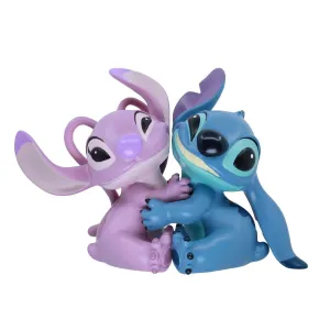 Disney Showcase Stitch & Angel Hug Set of 2 Bookends 4" Figurines Decorative Mirror,Home Decor Mirror