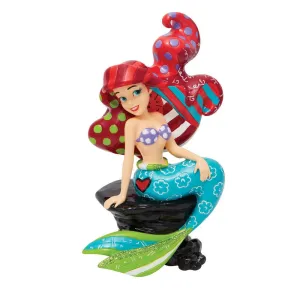 Disney The Little Mermaid Princess Ariel On Rock Figurine by Romero Britto Decorative Mirror,Home Decor Mirror