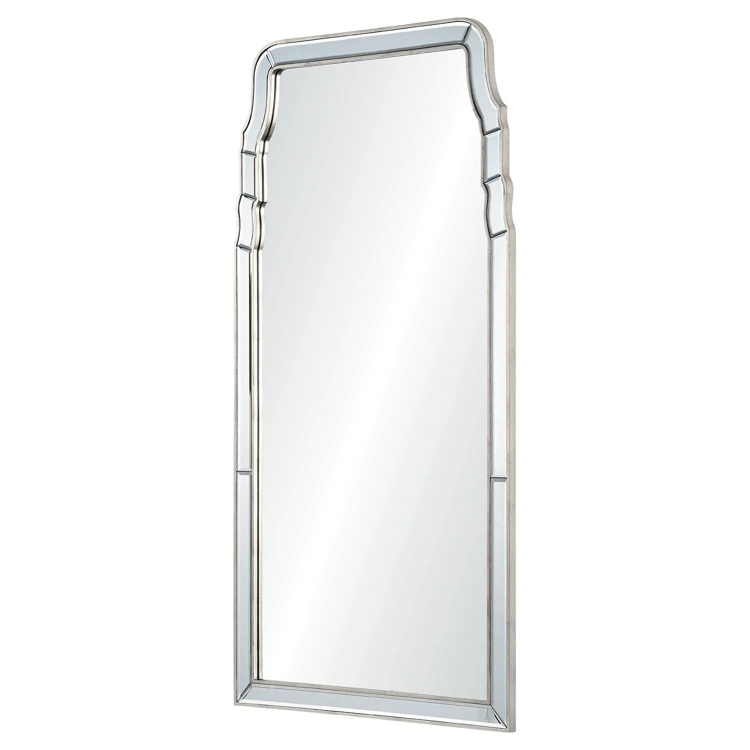 Distressed Silver Leaf Wall Mirror