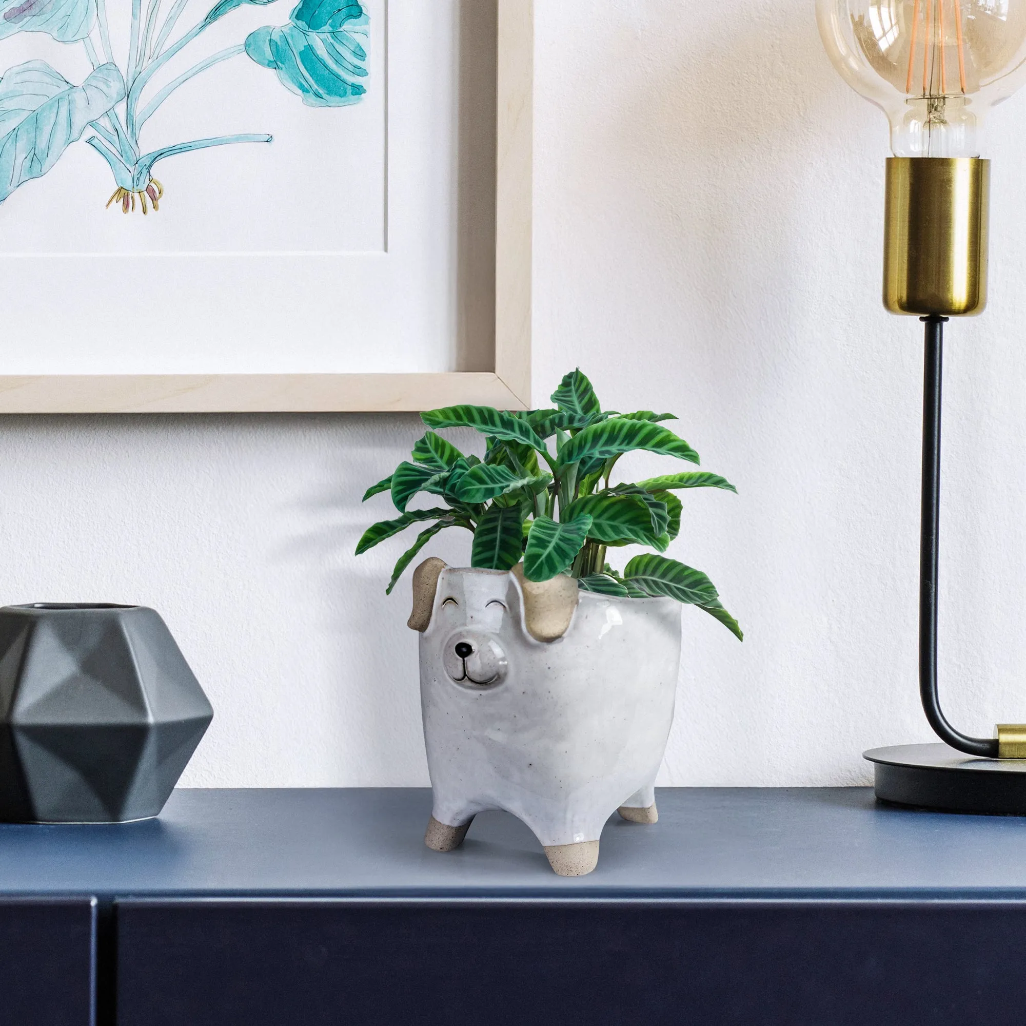 Dog Cachepot, Ceramic Vase,Ceramic Vase
