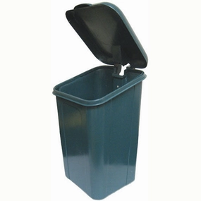DOGIPOT Polyethylene Trash Receptacle with Polyethylene Lid, Liner Trash Bags