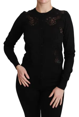 Dolce & Gabbana Elegant Cashmere Silk Blend Lace Women's Cardigan