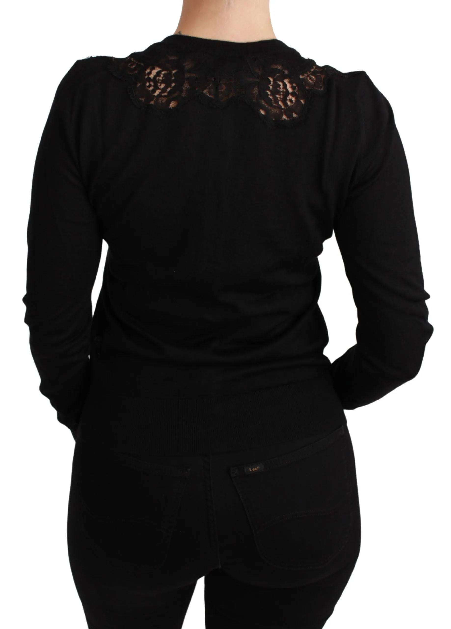 Dolce & Gabbana Elegant Cashmere Silk Blend Lace Women's Cardigan