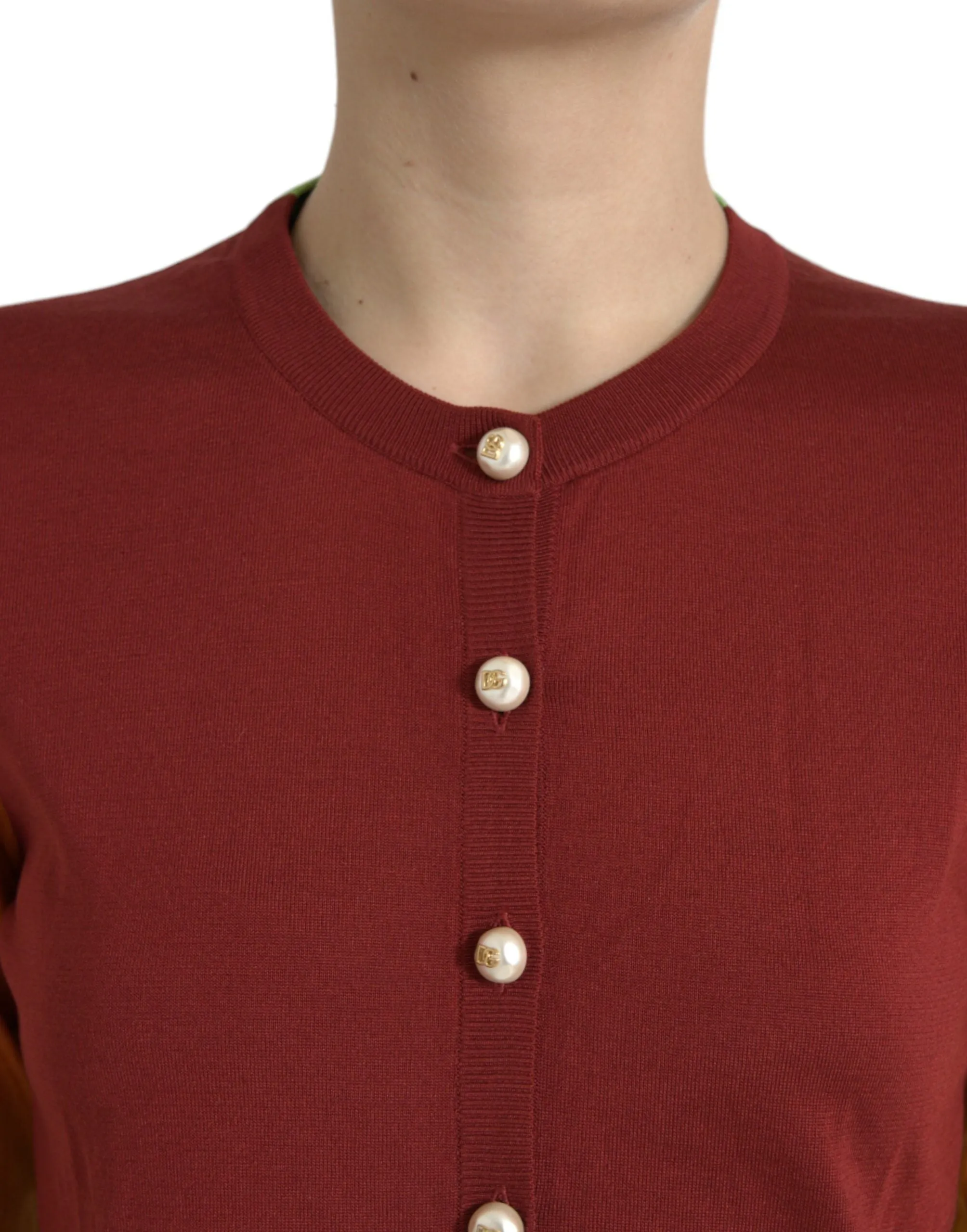 Dolce & Gabbana Elegant Silk Cardigan Sweater in Vibrant Women's Tones