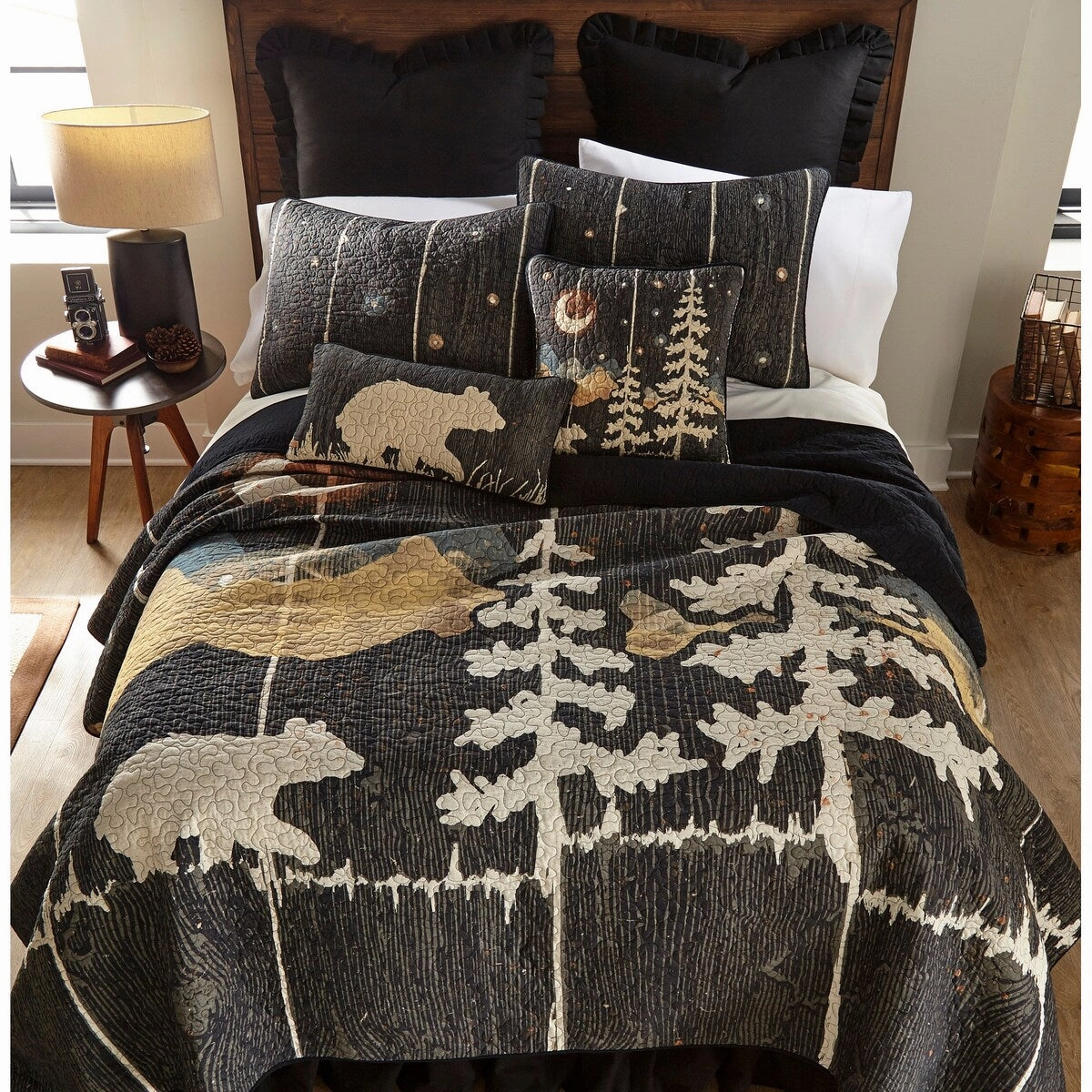 Donna Sharp Ruffled Black Euro sham