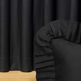 Donna Sharp Ruffled Black Euro sham pillowcases,cotton pillow covers,bed linen