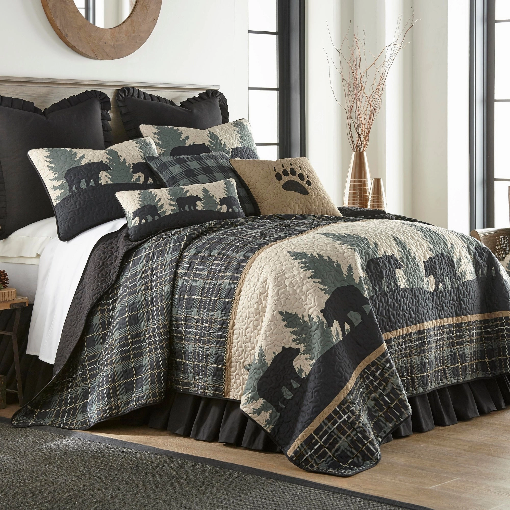 Donna Sharp Ruffled Black Euro sham