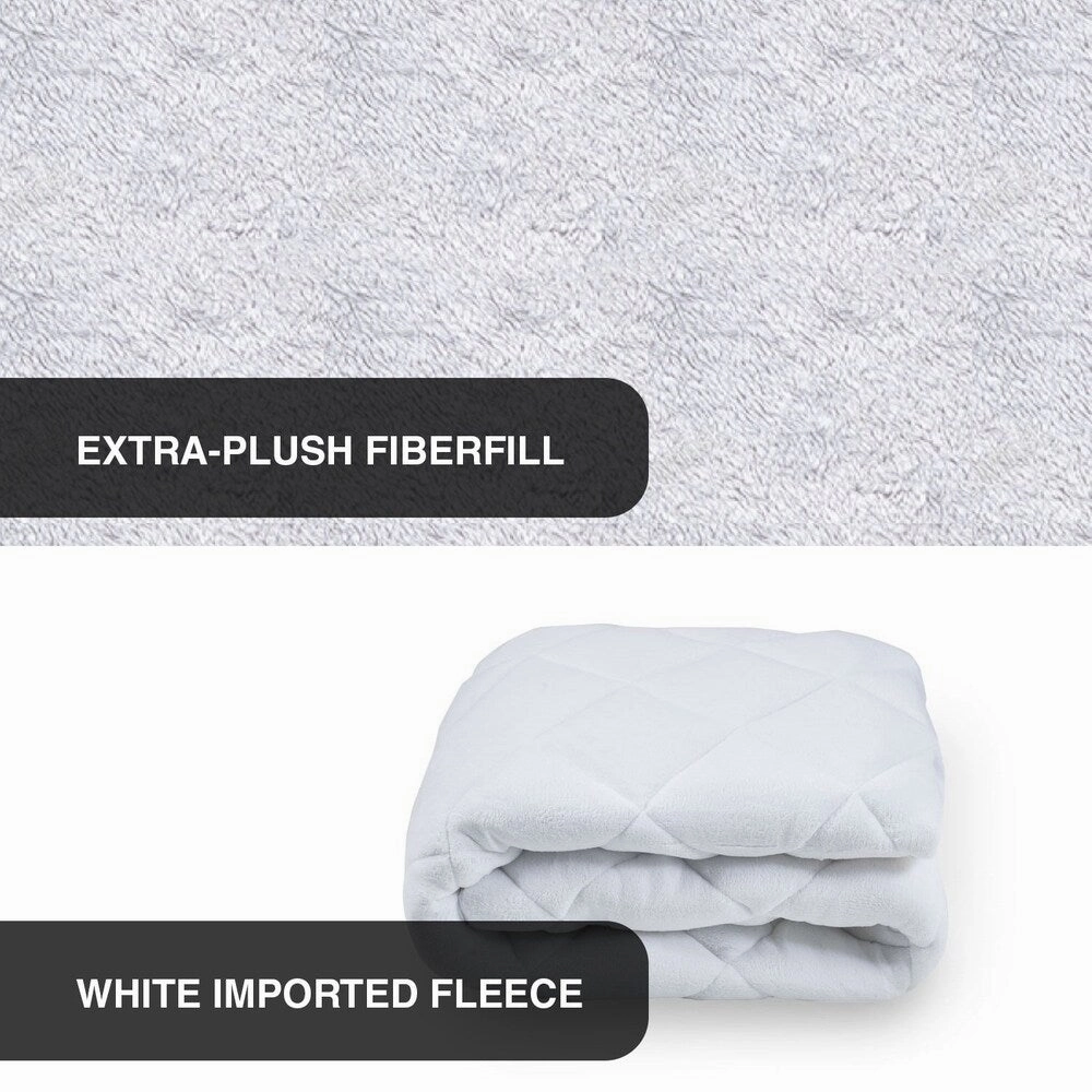 Double Puff Mattress Pad - White
