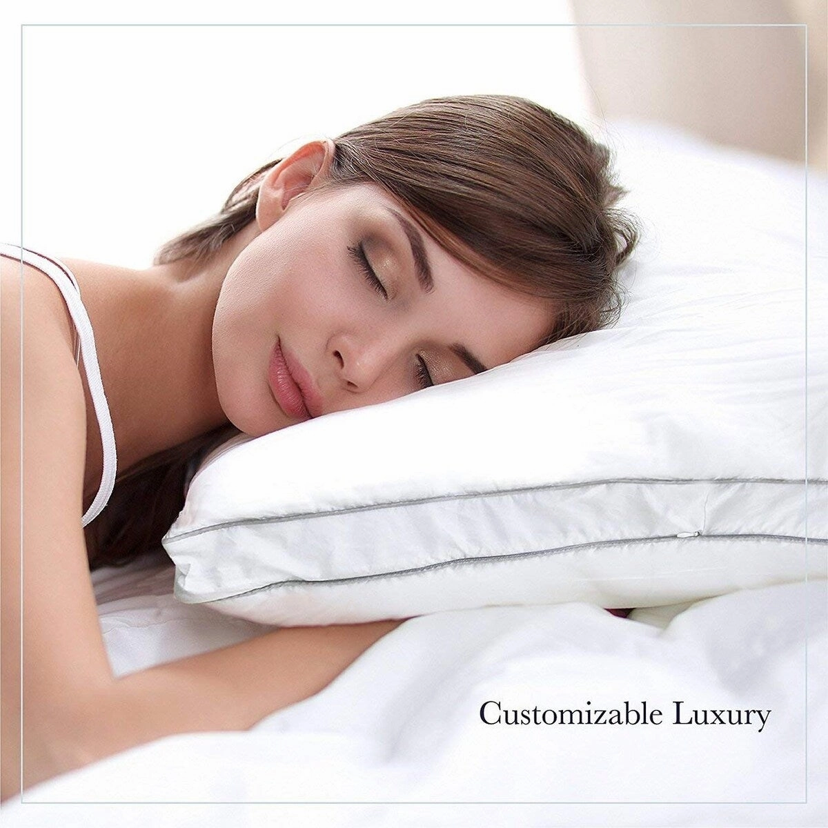 Down Alternative Gusset Organic Cotton Pillow in a Pillow 20" x 30" - White