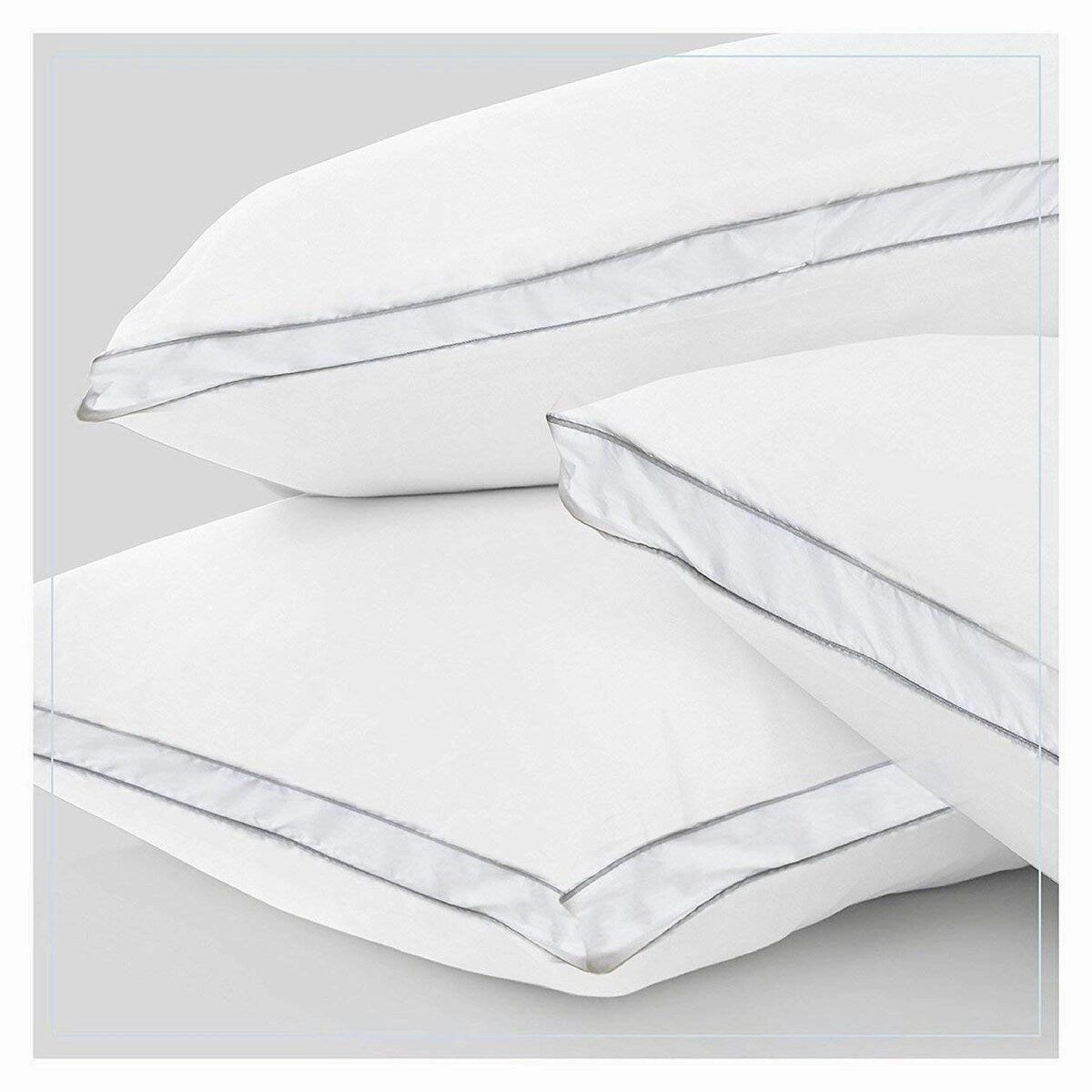 Down Alternative Gusset Organic Cotton Pillow in a Pillow 20" x 30" - White