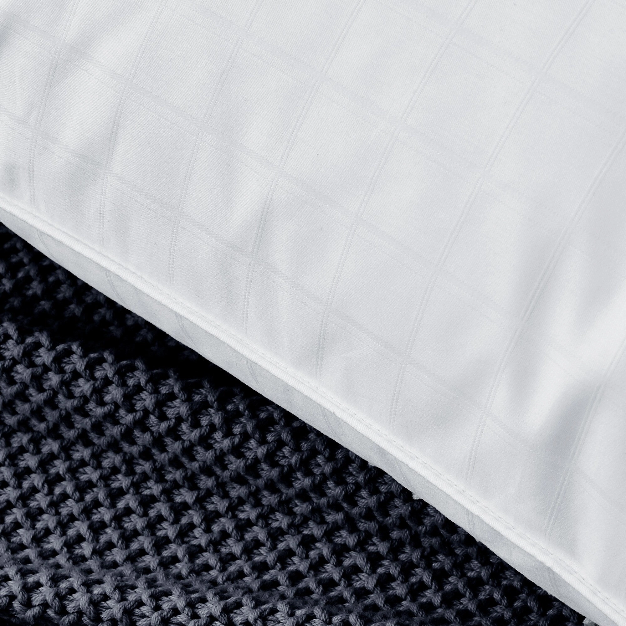 Down Bed Pillow with Pillow-in-a-Pillow Design, 300TC Cotton & Medium Support