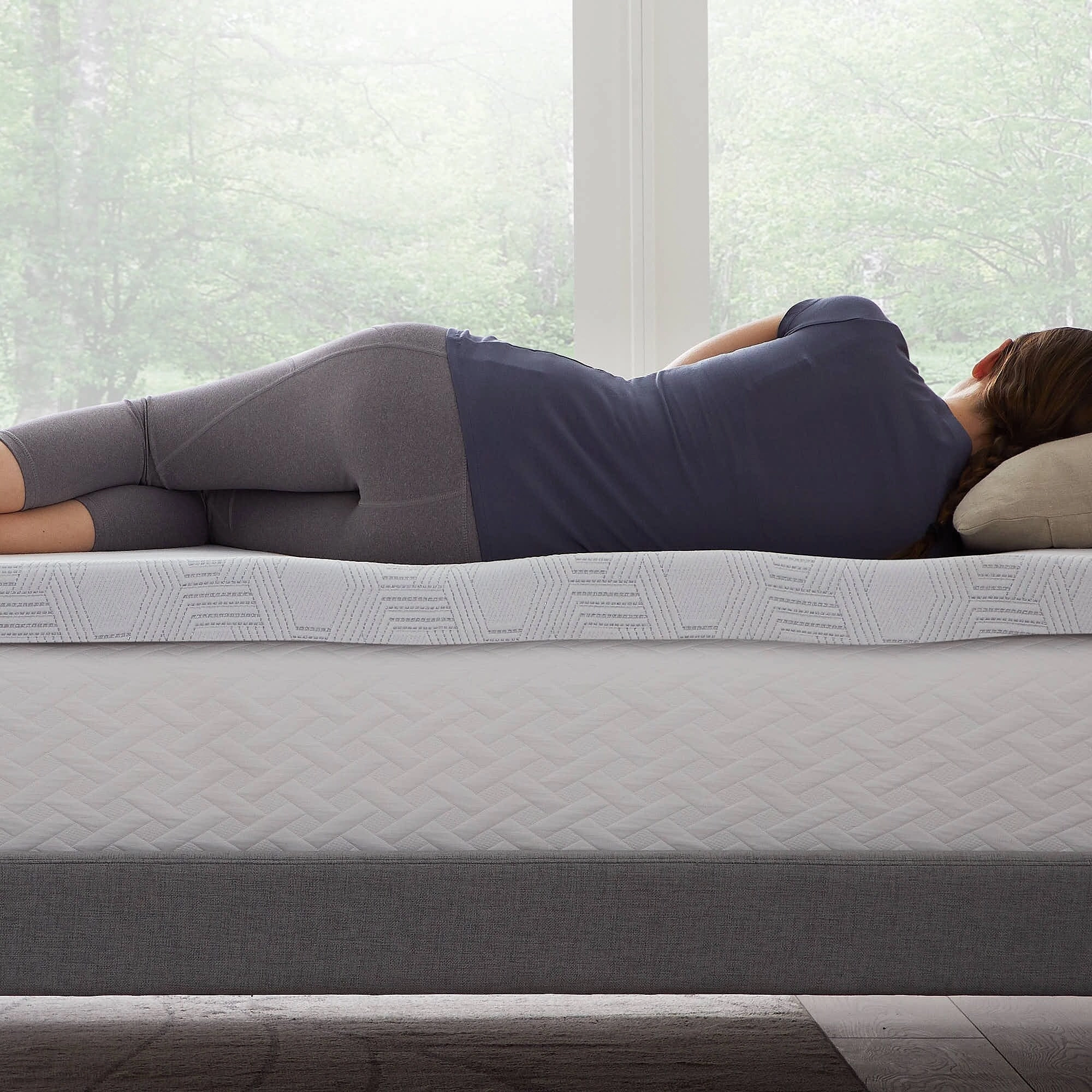 Dr. Oz Straight to Sleep 3 in. Full Memory Foam Dual-Sided Mattress Topper with Cover - White