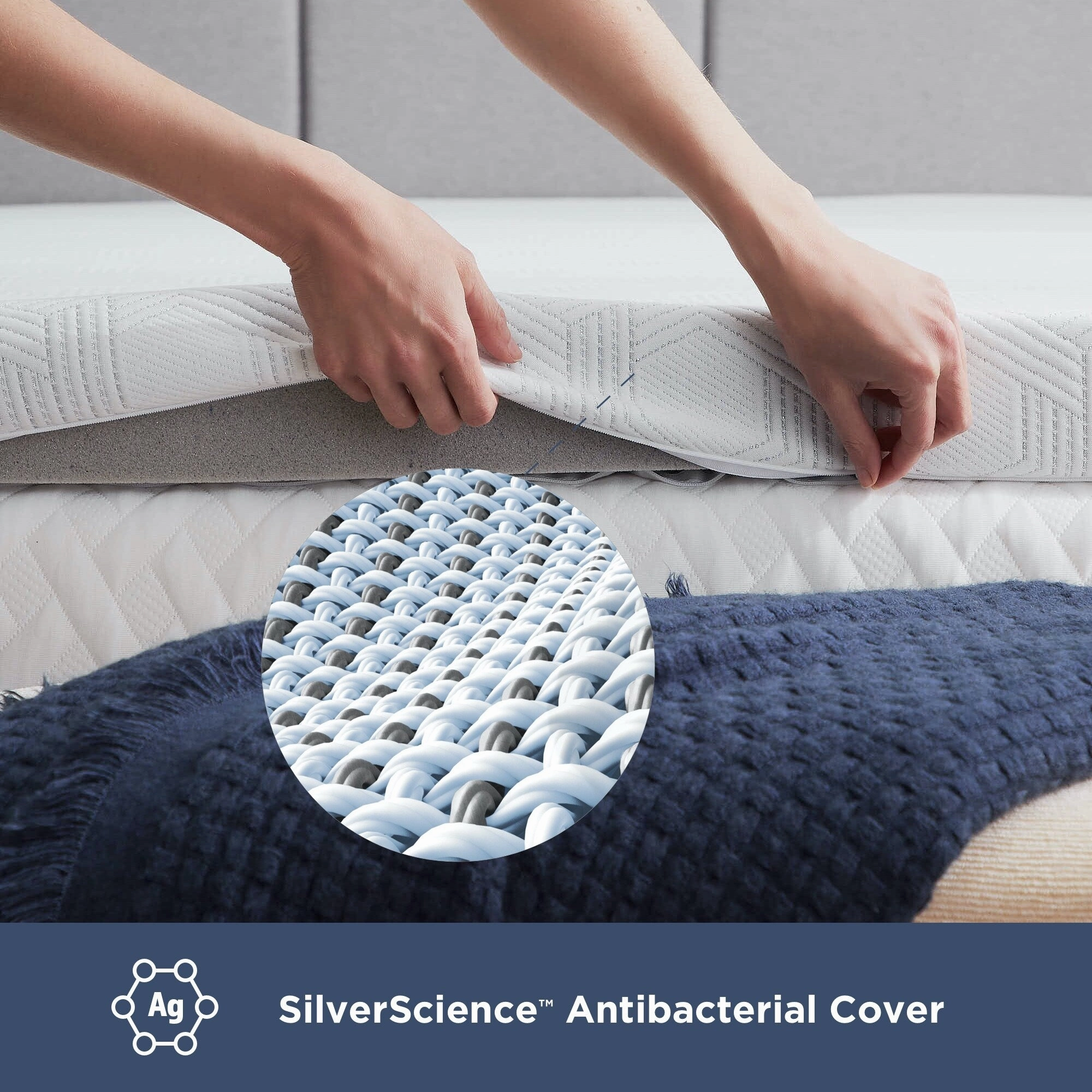 Dr. Oz Straight to Sleep 3 in. Full Memory Foam Dual-Sided Mattress Topper with Cover - White