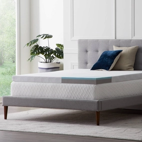 Dr. Oz Straight to Sleep 3 in. Full Memory Foam Dual-Sided Mattress Topper with Cover - White mattress pads,mattress topper,bed protection
