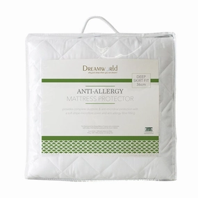 Dreamworld Anti-Allergy Luxury Mattress Protector Protectors & Toppers,mattress protector waterproof