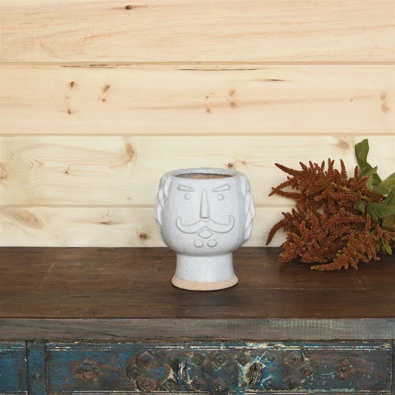 Duke Cachepot, Ceramic - White