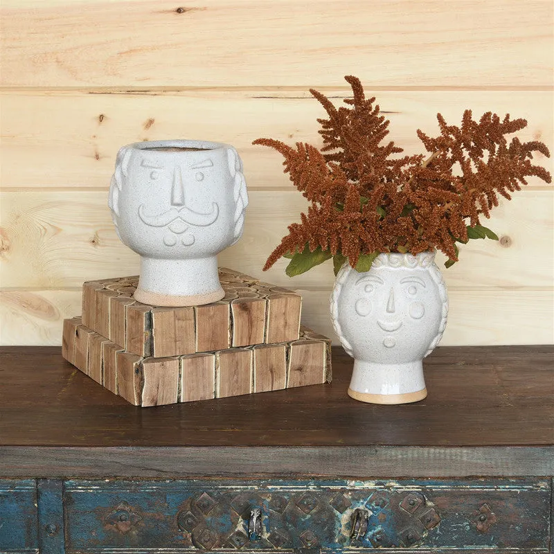 Duke Cachepot, Ceramic - White