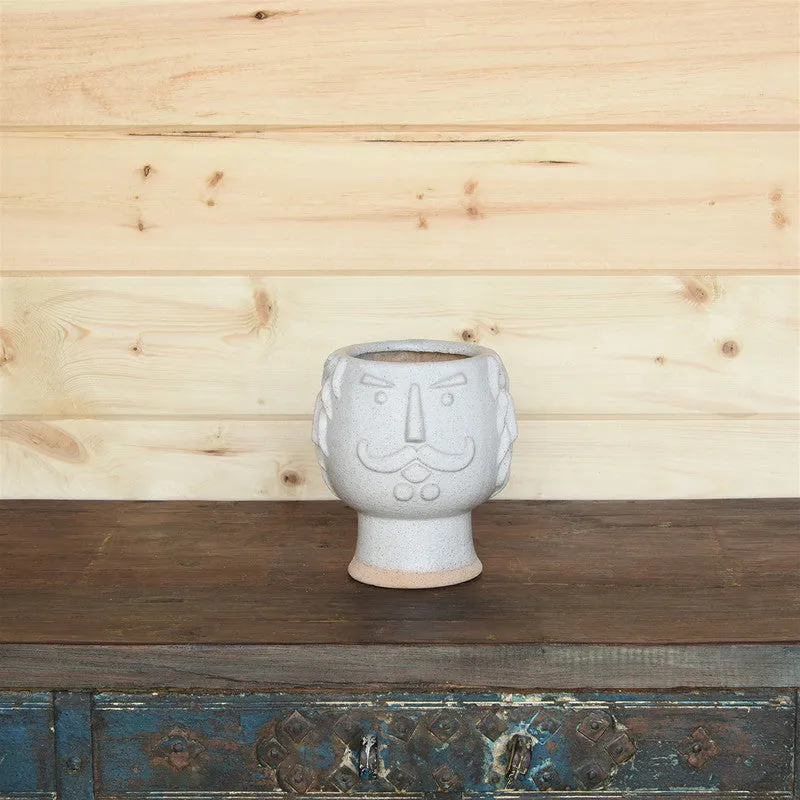 Duke Cachepot, Ceramic - White