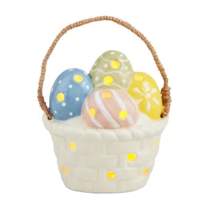 Easter Basket Light Up Figurine Sitter Decorative Mirror,Home Decor Mirror