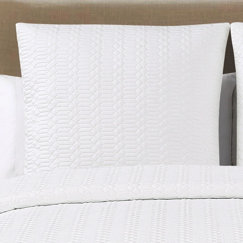 Echelon Home Laguna Quilted Cotton Euro Shams (Set of 2)