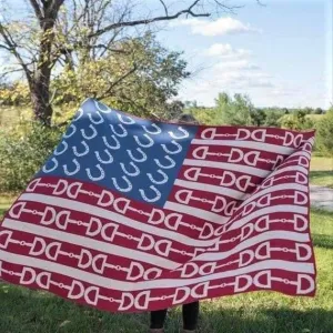 Eco American Equestrian Woven Throw Blanket bookcase, standing shelf