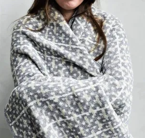 Eco Retro Grey and Ivory Woven Throw luxury bedding, duvet cover