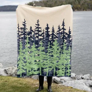 Eco Tree Line Throw Blanket bookcase, standing shelf