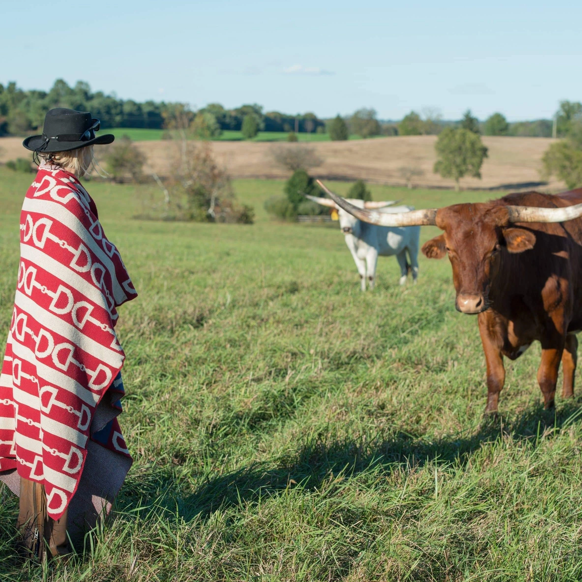 Eco American Equestrian Woven Throw Blanket