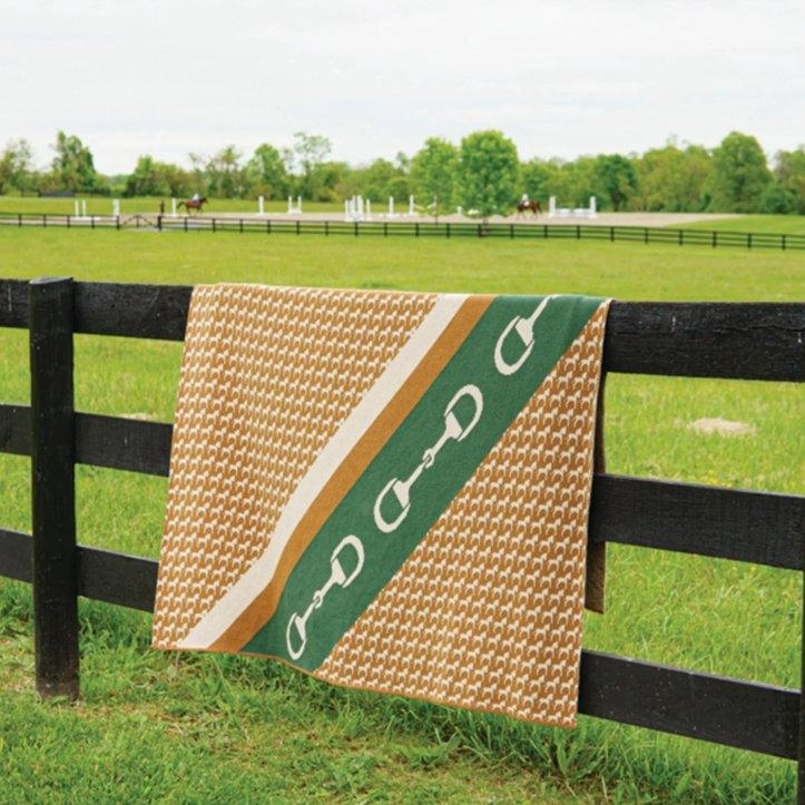 Eco Lucky Stripe Horse & Bit Throw Blanket storage cart, utility cart