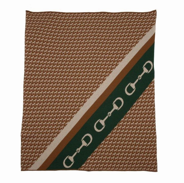 Eco Lucky Stripe Horse & Bit Throw Blanket
