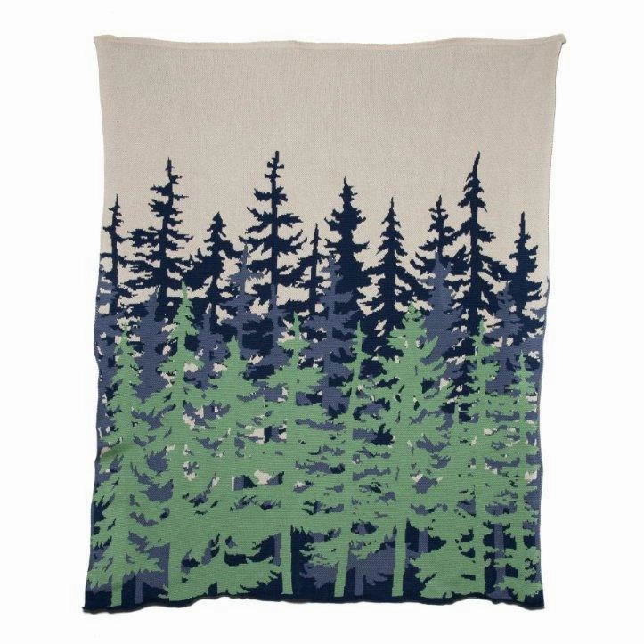 Eco Tree Line Throw Blanket