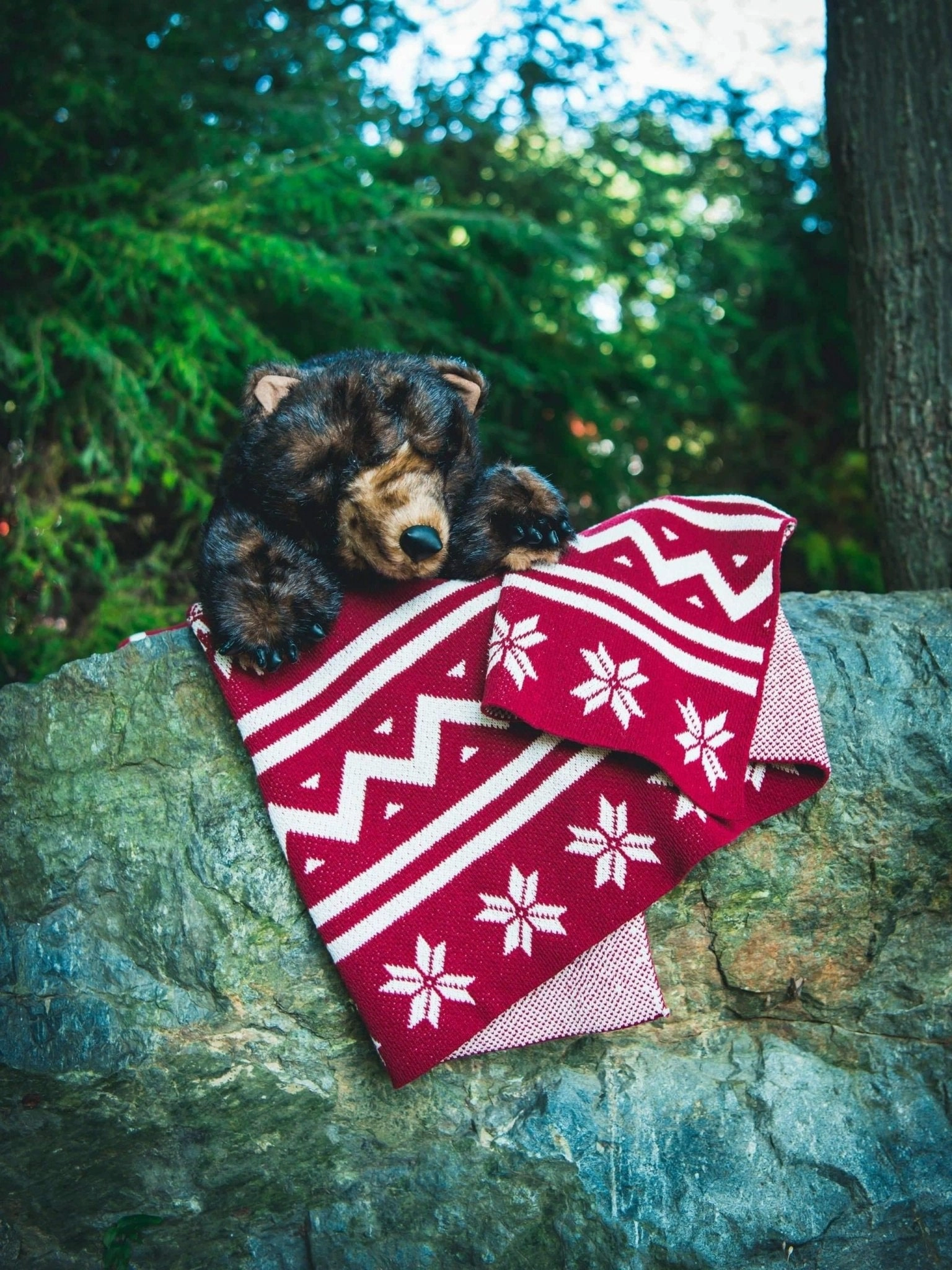 Eco West Red Woven Throw