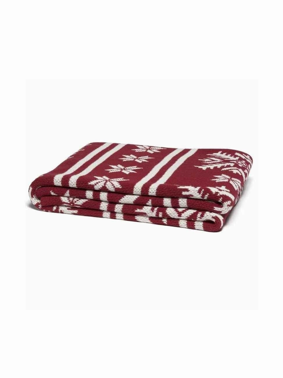 Eco West Red Woven Throw