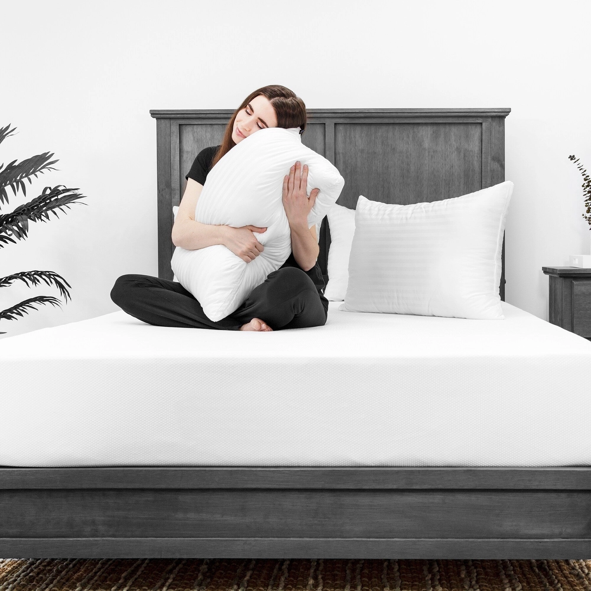 EcoPEDIC Down Alternative Bed Pillow with 300 Thread Count Cover