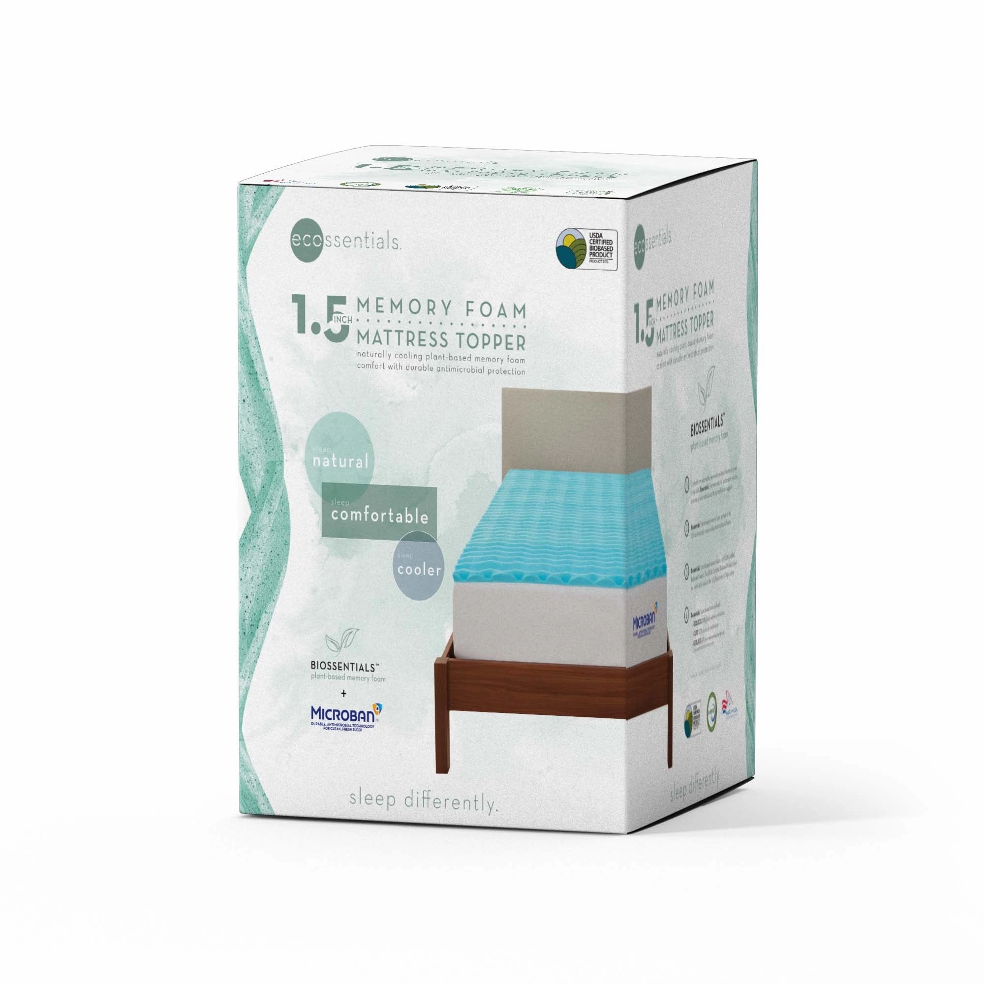 Ecossentials 1.5" Memory Foam Mattress Topper