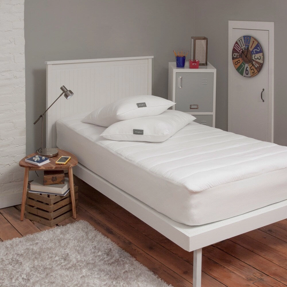 Eddie Bauer University College Dorm Room Twin XL Kit -Includes 2 Pillows   Water Resistant Pad. mattress pads,mattress topper,bed protection