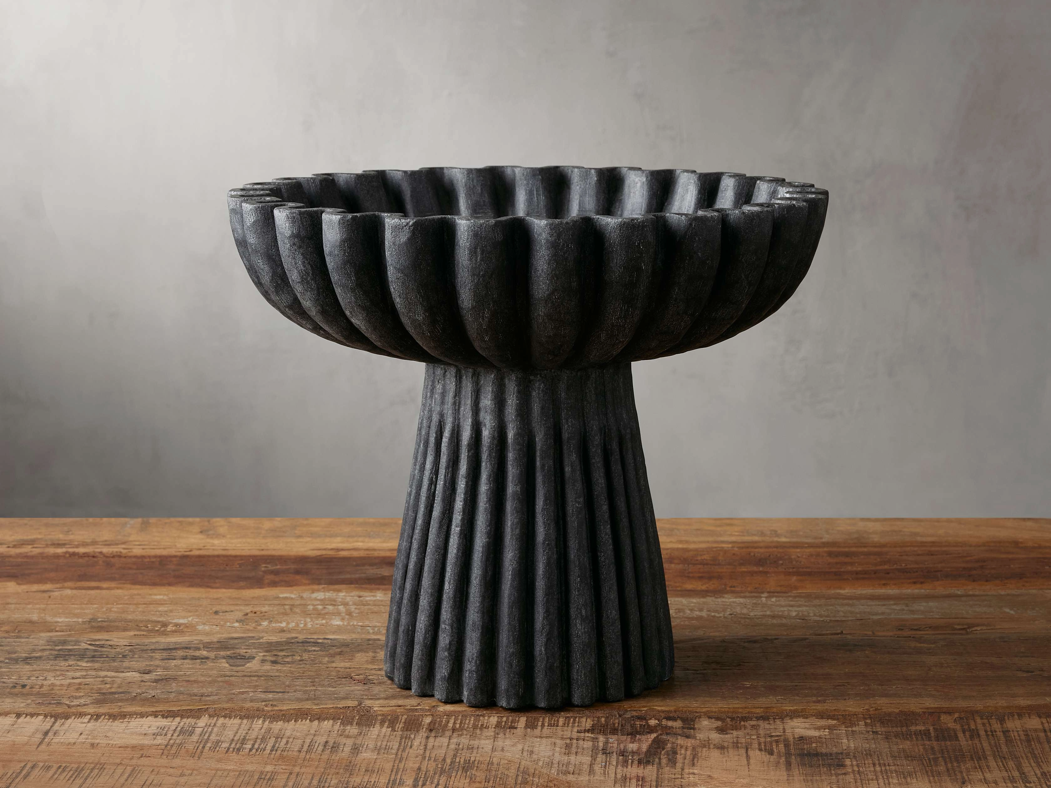 Edel Ruffle Footed Bowl in Black Home Decor & Accessories,decorative home accessories