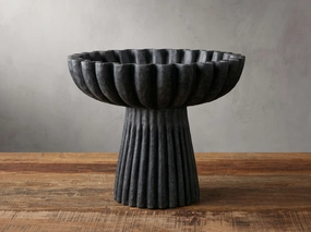 Edel Ruffle Footed Bowl in Black Home Decor & Accessories,decorative home accessories