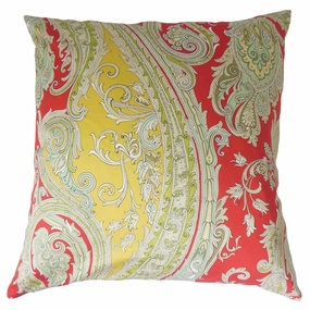 Efharis Paisley Euro Sham Lacquer Red pillowcases,cotton pillow covers,bed linen