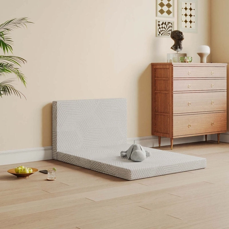 EGOHOME 4 Inch Tri-fold Gel Memory Foam Topper Pad