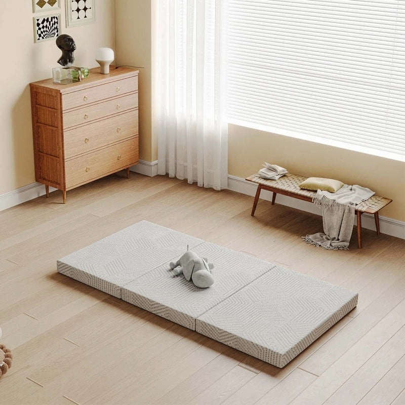 EGOHOME 4 Inch Tri-fold Gel Memory Foam Topper Pad