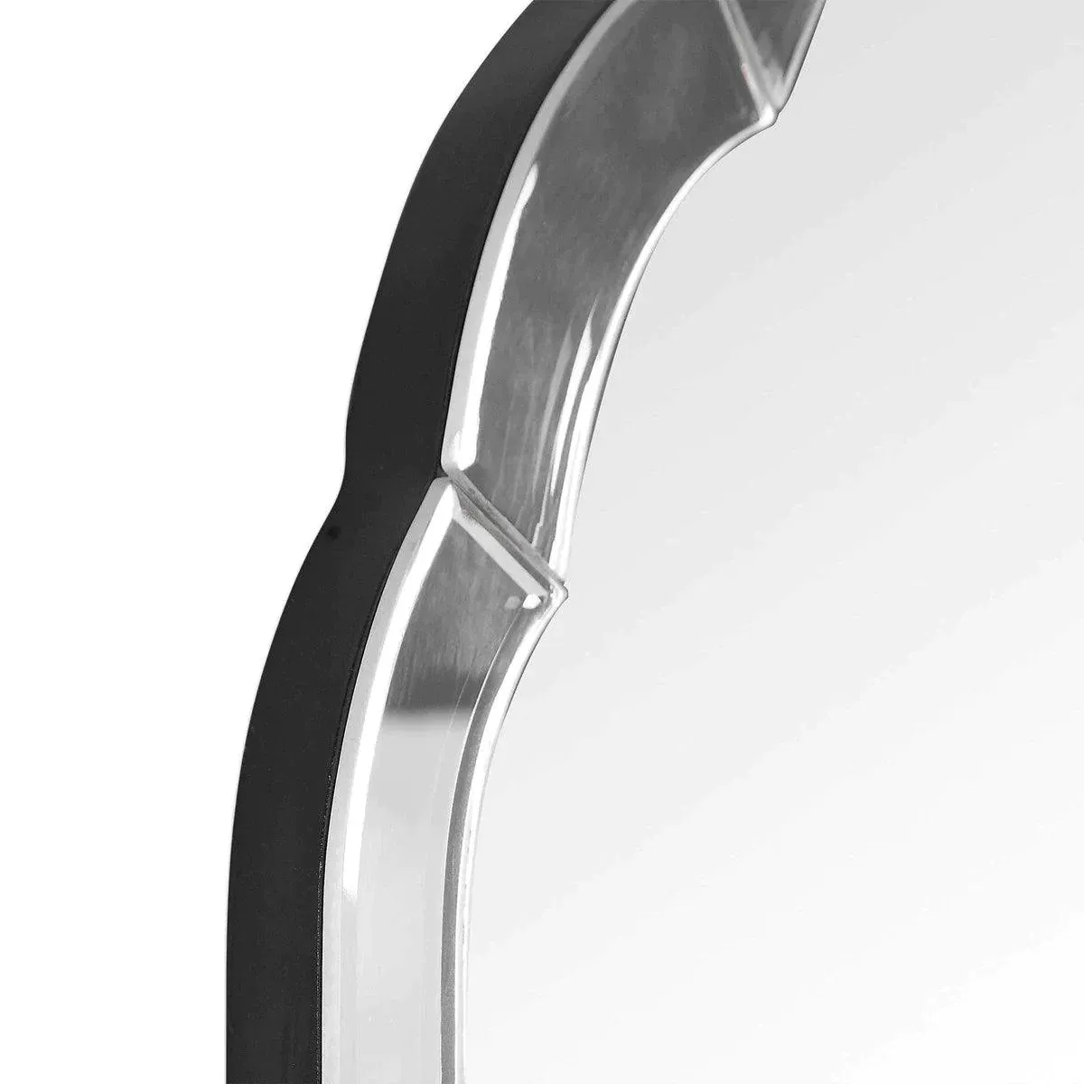 Elegant Frameless Arched Mirror with Hand Beveled Edges