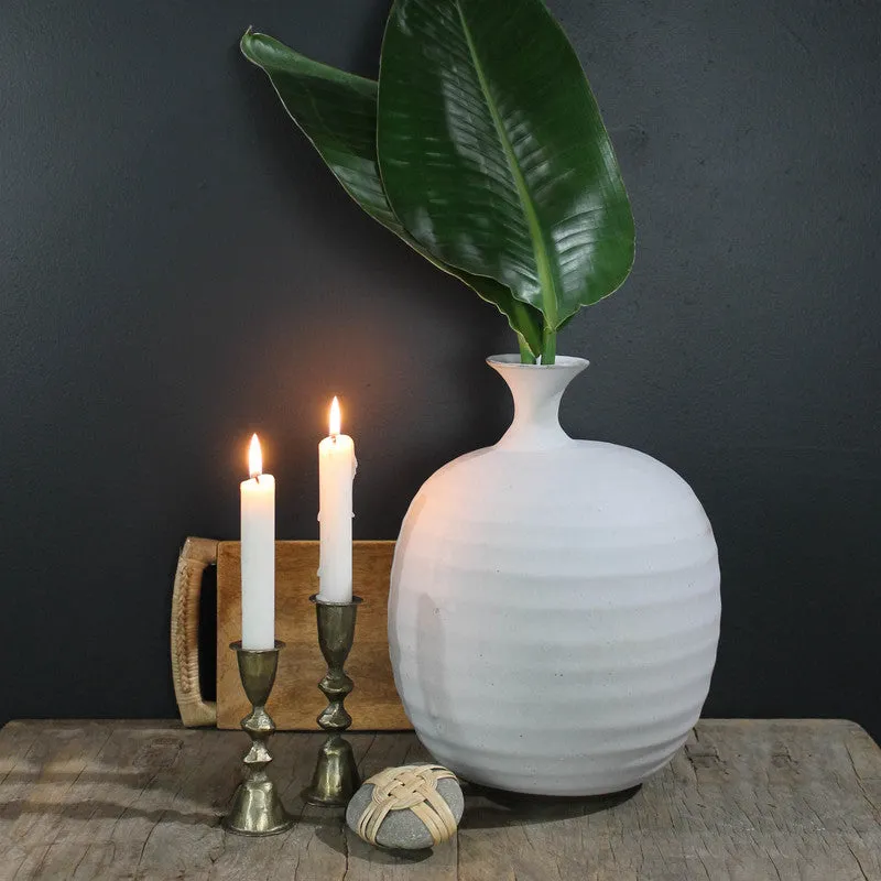 Eleo Vase with Neck, Ceramic - Lrg