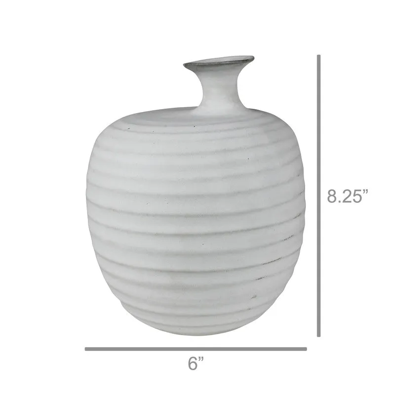 Eleo Vase with Neck, Ceramic - Sm
