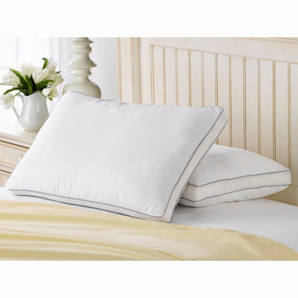 Ella Jayne Exquisite Hotel Mesh Gusseted Memory Fiber Pillow (Set of 2) pillows,bed pillow,sleeping cushion