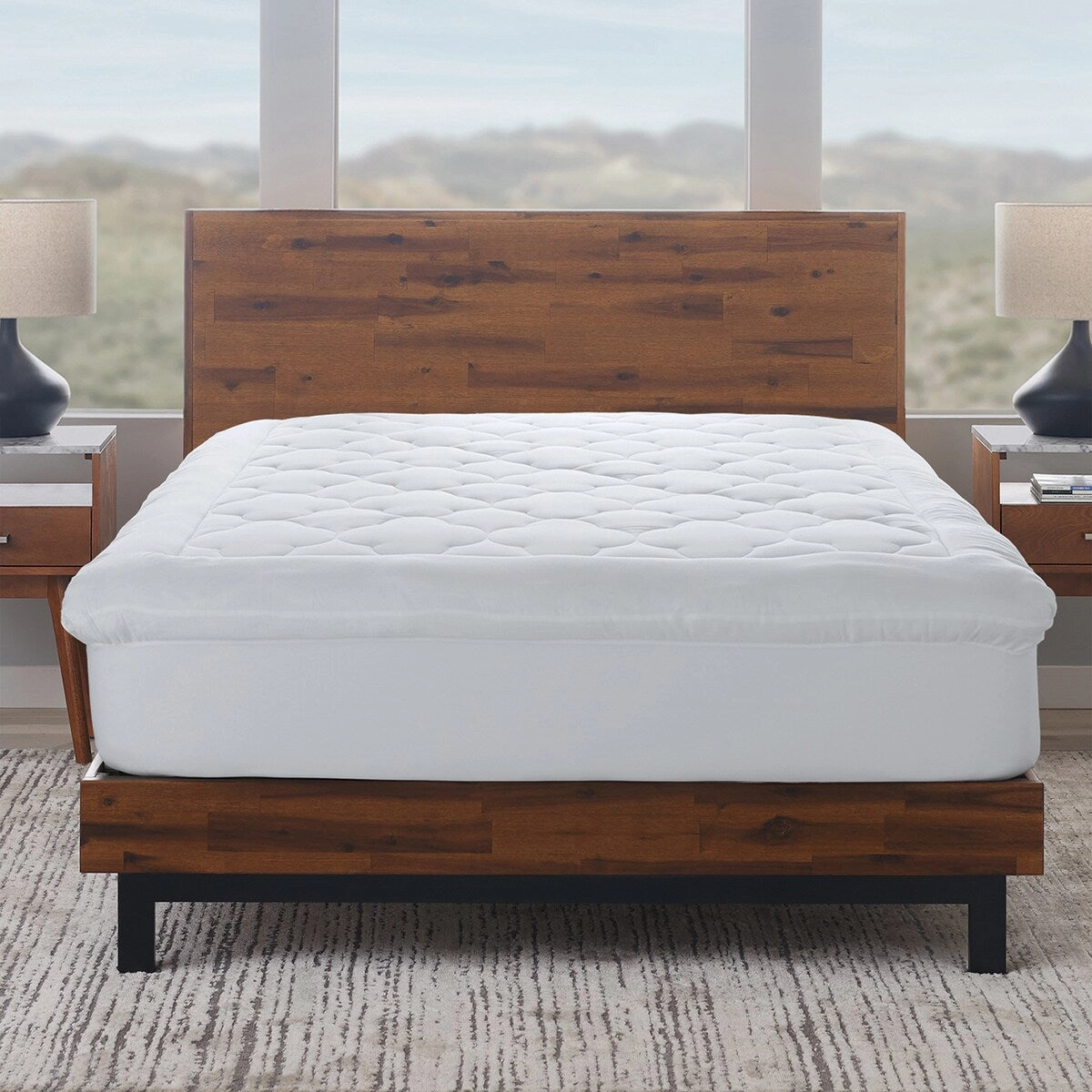 Ella Jayne Fluffy Clouds Mattress Topper - White mattress pads,mattress topper,bed protection