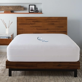 Ella Jayne Waterproof & Allergy Free Zipper Encasement, 12" to 15" Depth - White mattress pads,mattress topper,bed protection