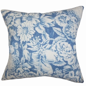 Elspeth Floral Euro Sham Blue pillowcases,cotton pillow covers,bed linen