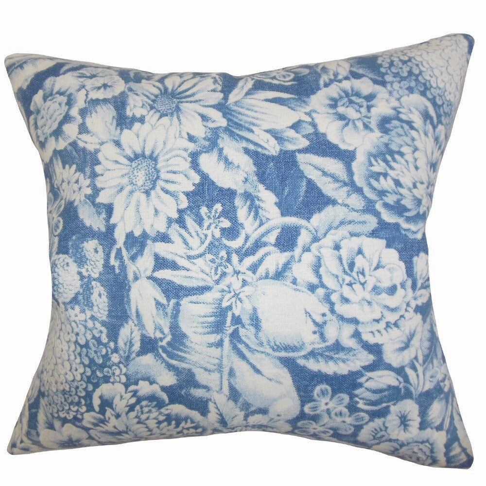 Elspeth Floral Euro Sham Blue pillowcases,cotton pillow covers,bed linen